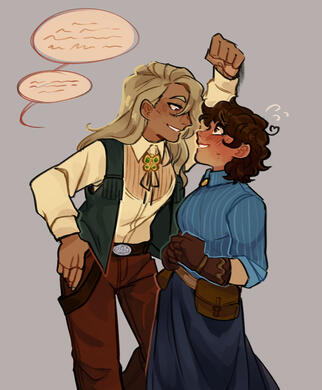 2 characters, flat color, full body: $80