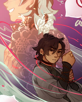 2-character, full-color, waist-up, detailed: $70